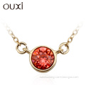 OUXI Factory Price Gold Jewelry Round Diamond CZ Pendant Fashion Necklace
